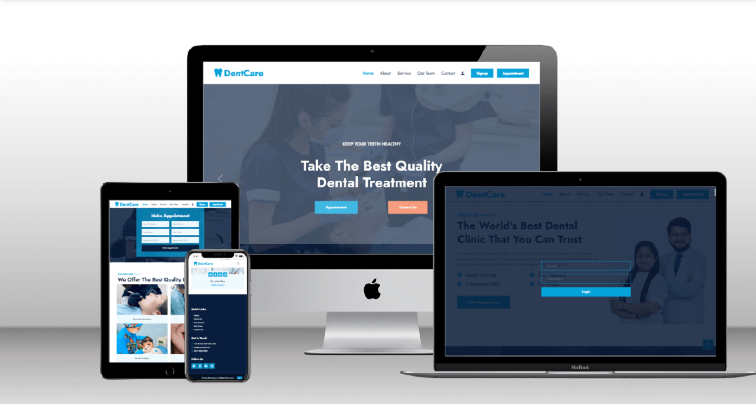 We Develop website for doctors, clinic, dentist to manage patient and appointments